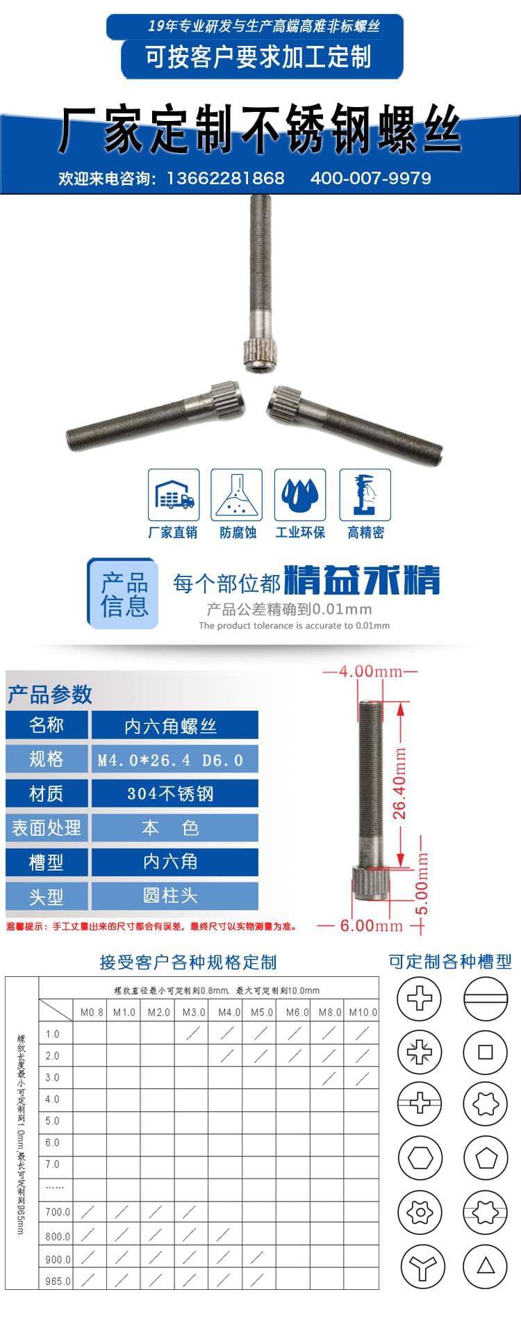 不銹鋼內(nèi)六角螺絲